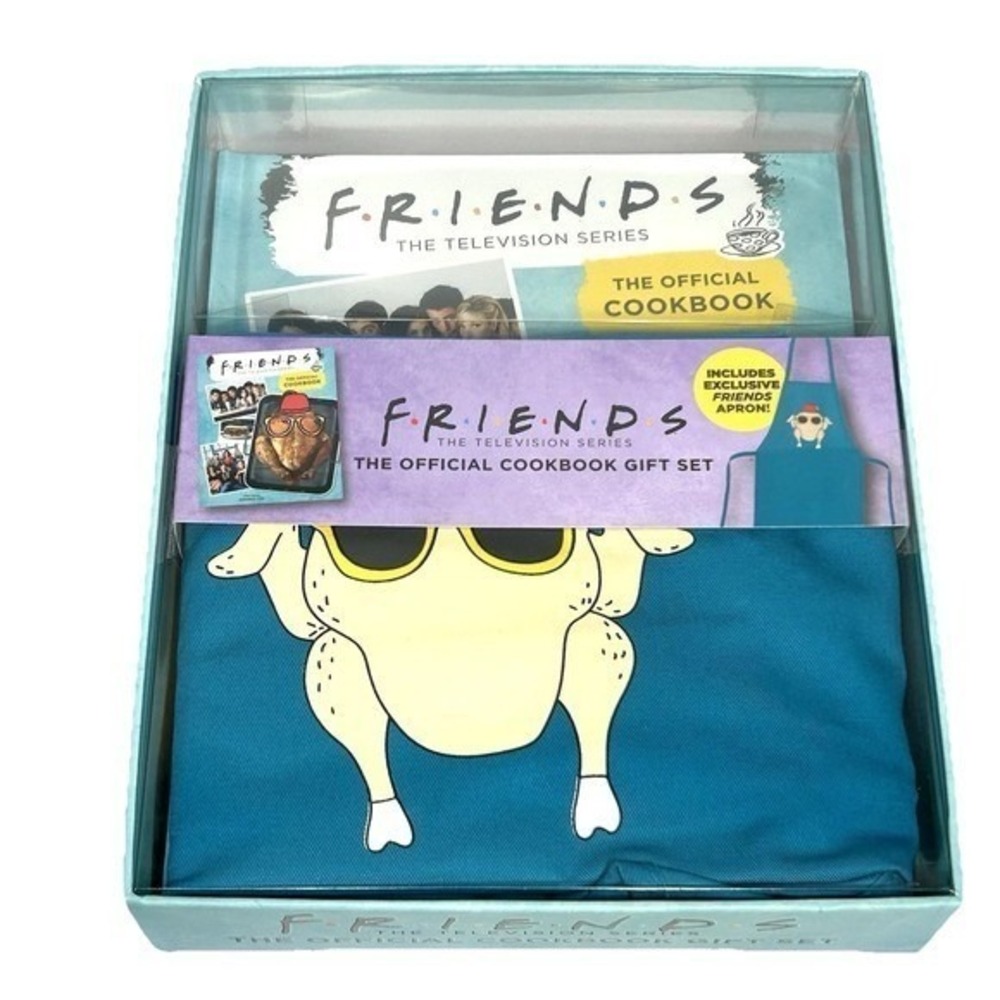 Friends The Television Series Official Cookbook Gift Set w Exclusive Apron NEW